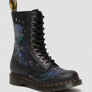 1490 MYSTIC FLORAL LEATHER MID-CALF BOOTS FLORAL MASH UP K HYDRO